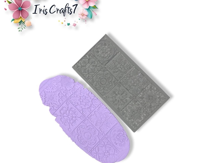 Mediterranean Rubber Texture Mat for Polymer Clay Earrings - Perfect for Unique Designs