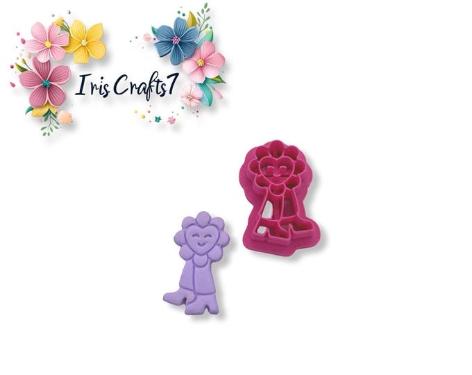 Flower with Legs Polymer Clay Cutters - Earrings Making - Ceramic Tools