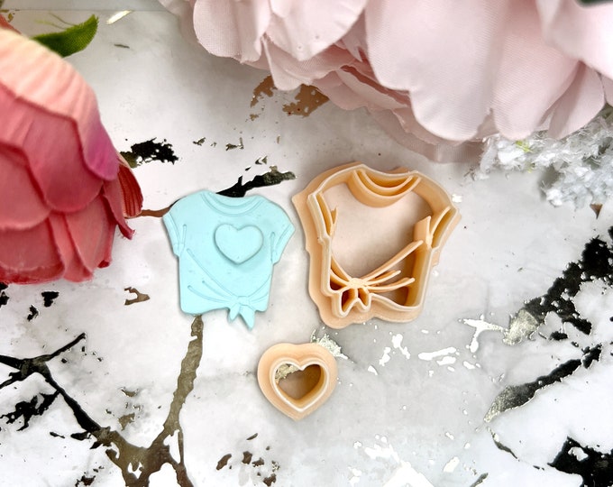 Valentine T Shirt Polymer Clay Cutters for Earrings Jewelry Tool