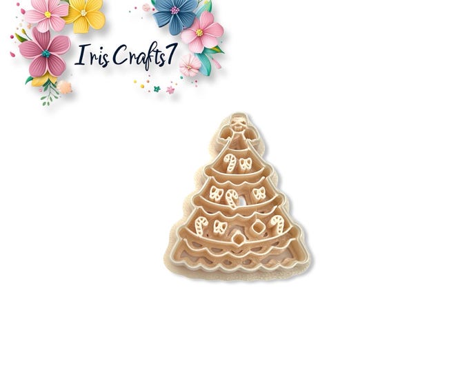 Christmas Tree with Toys Polymer Clay Cutter for Earring Making, Jewellery & Craft Tools