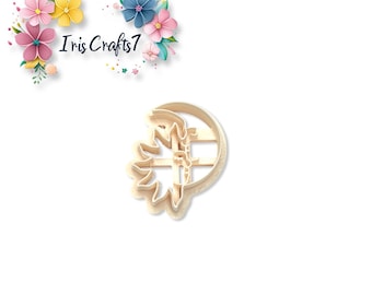 Loving Moon and Sun Polymer Clay Cutter for Valentine Earrings
