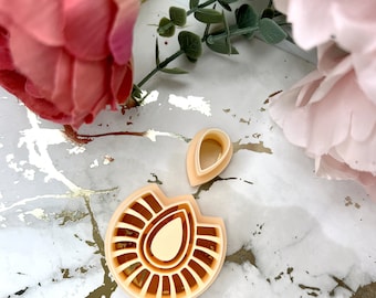 Boho embossed 1 clay cutters| Ceramic tools| Polymer clay cutters| Metal clay