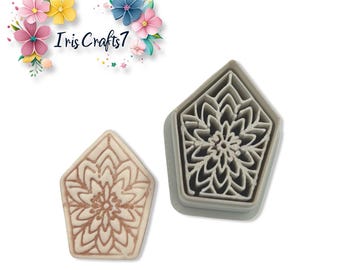 Geometric Floral Mandala Polymer Clay Cutter Earrings Jewelry Tool
