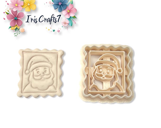 Santa Stamp Polymer Clay Cutter for Christmas Earring Making, Craft Tools