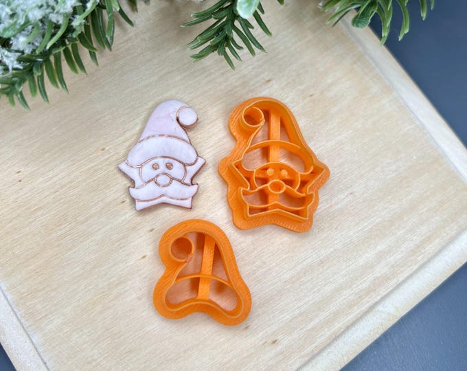 Santa Rock Polymer Clay Cutter - Handmade Christmas Earrings Jewelry Tool for Ceramic & Crafting Supplies