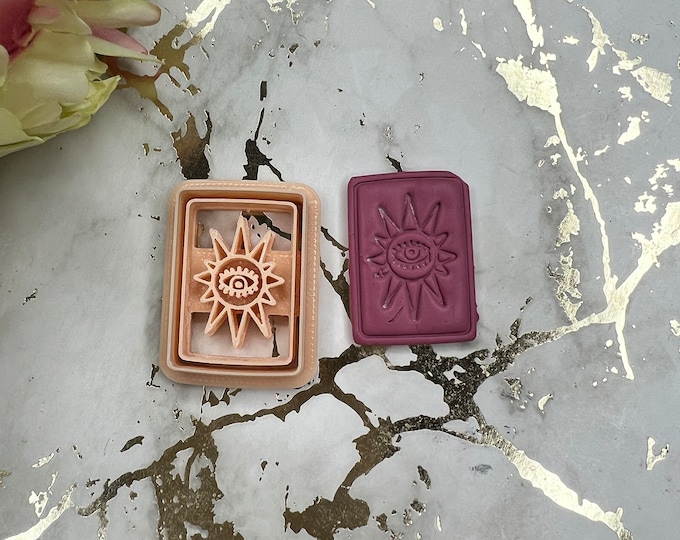 Occult card polymer clay cutter