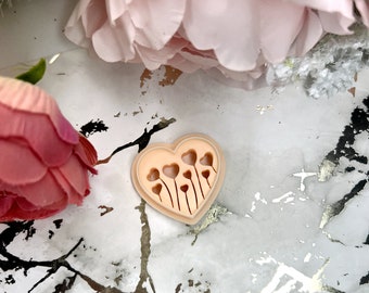 Clay cutter Hearts in Heart| Valentine earrings| Polymer clay cutters| Ceramic tools| Silver clay