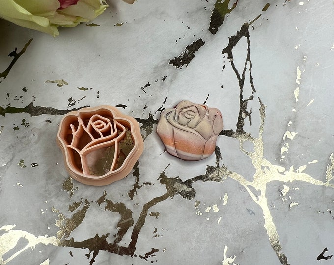 Rose 2 polymer clay cutter