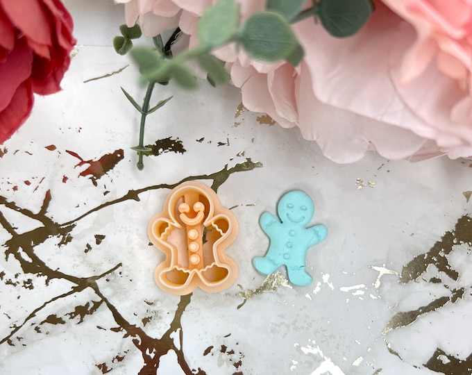 Clay cutters Gingerbread 2| Christmas earrings| Polymer clay cutters| Ceramic tools| Clay tools