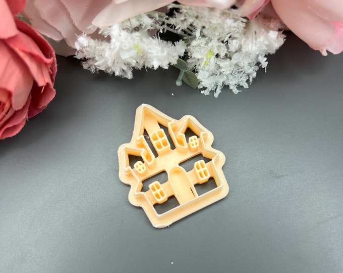 Clay cutters Halloween House_ Polymer clay cutters_ Ceramic tools_ Handmade Earrings