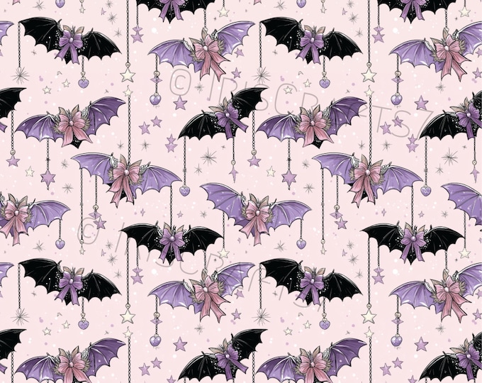 Bats with Bows Transfer Paper – Halloween Clay Image Sheet – Water-Soluble Paper for Earring Making & Crafts