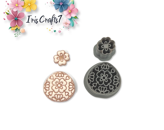 Floral Teardrop Set Polymer Clay Cutter Earrings Jewelry Tool