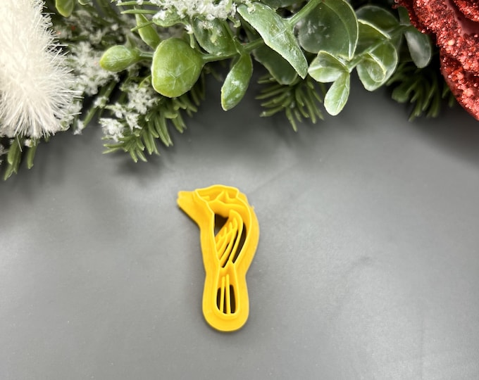 Cardinal 2 Polymer Clay Cutters - Christmas Earrings - Handmade Jewellery - Ceramic Tools