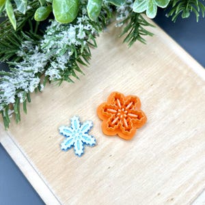 Schneeflocke 18 Ausstechformen aus Polymer Clay - Handgefertigte Ohrringe - Keramikwerkzeug - Weihnachtsschmuck