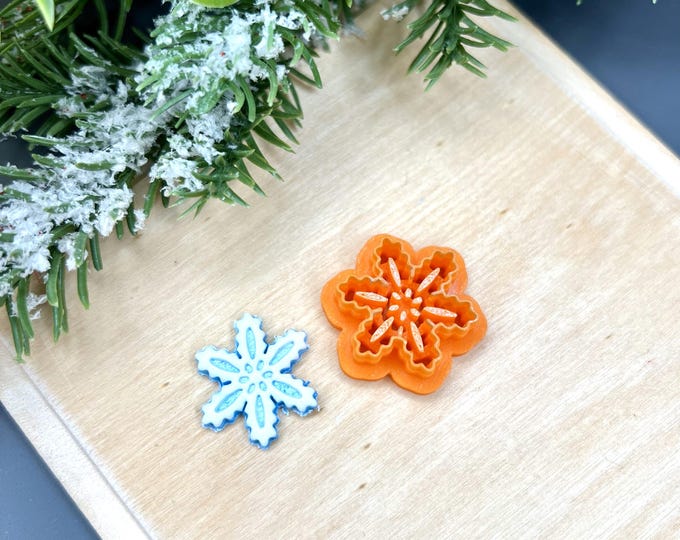 Snowflake 18 Polymer Clay Cutters - Handmade Earrings - Ceramic tools - Christmas Jewellery
