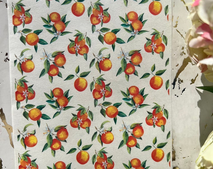Oranges image transfer paper for polymer clay