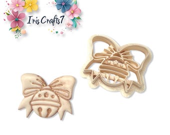 Jingle Bell with Bow no. 2 Polymer Clay Cutter for Christmas Earring Making