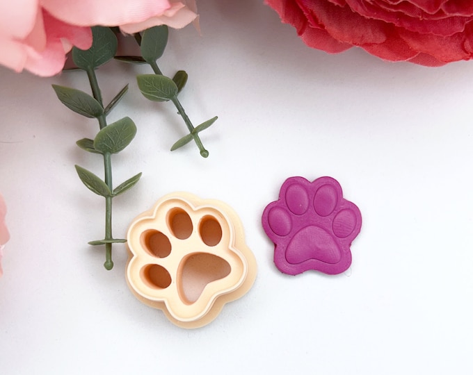 Clay cutters Dog paw 2| Polymer clay cutters| Ceramic tools| Jewellery tools| Clay tools