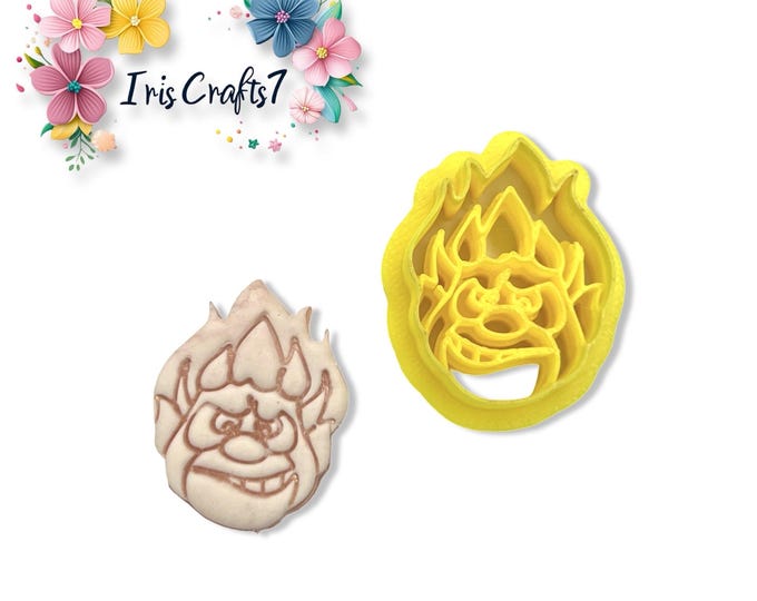 Spiky Troll Face Polymer Clay Cutter for Earrings Jewelry Tool