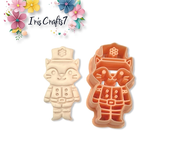 Cat Nutcracker Polymer Clay Cutter for Earring and Jewellery Making