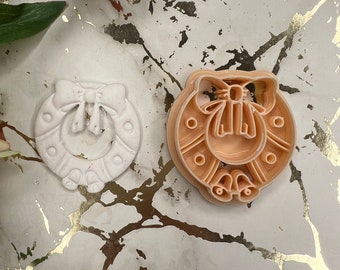Christmas Wreath 3 polymer clay cutters / earrings cutters