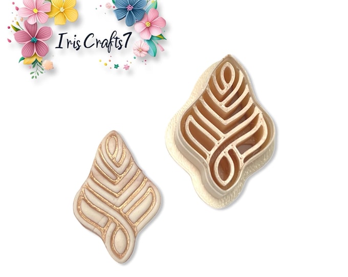 Twist Leaf Polymer Clay Cutter for Boho Earring Making, Jewellery Tools