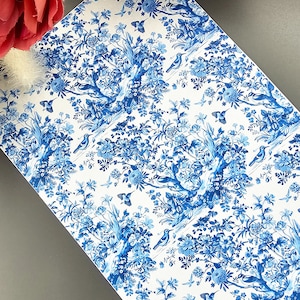 Wild in blue Bild-Transferpapier_ Tonwerkzeug_ Ohrringherstellung_ Magisches Transferpapier_ Wasserlösliches Papier