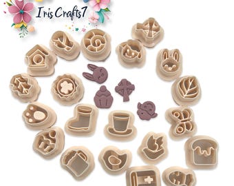 Spring Stud Set 15mm Polymer Clay Cutters for Easter St Patrick Earrings