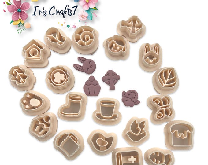 Spring Stud Set 15mm Polymer Clay Cutters for Easter St Patrick Earrings