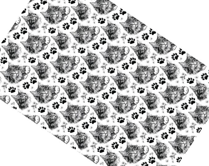 Maine Coon No.3 Image Transfer Paper Water-Soluble Sheet Polymer Clay Earrings