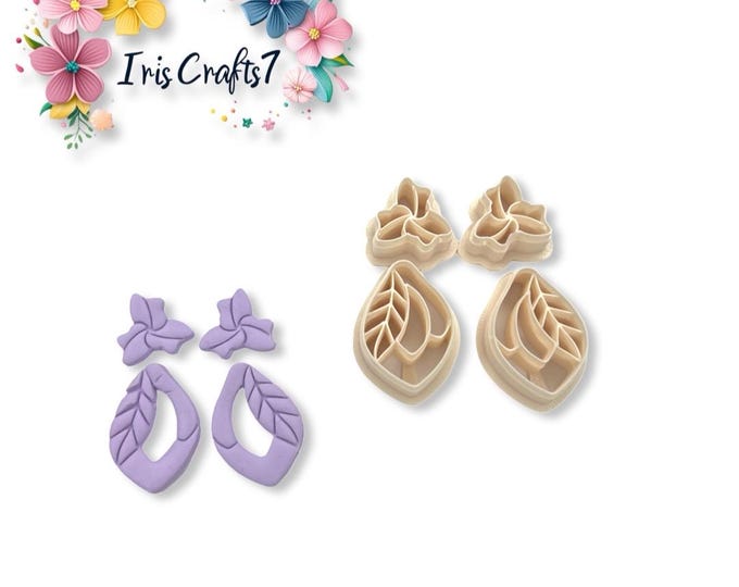 Leaf Drop 2 Polymer Clay Cutter - Earring Making - Ceramic Tools