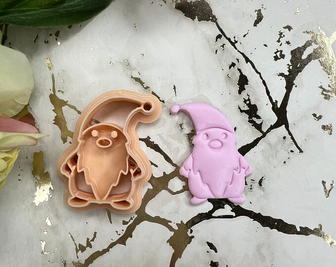 Christmas Gnome 3 polymer clay cutters / earrings cutters