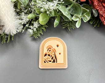 Native Scene 2 Polymer Clay Cutter - Christmas Earrings - Ceramic Tools - Handmade Jewellery