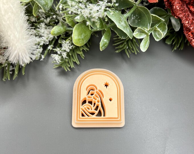 Native Scene 2 Polymer Clay Cutter - Christmas Earrings - Ceramic Tools - Handmade Jewellery