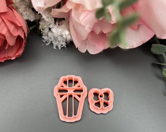 Halloween Coffin Gift Polymer Clay Cutter, Spooky Craft Tool for Earring Making