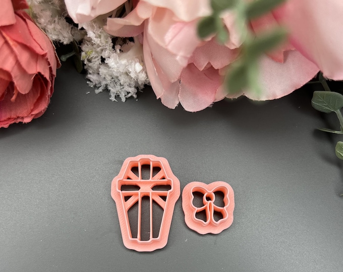 Coffin Gift Polymer Clay Cutter - Halloween Cookie Cutter - Spooky Craft Tool