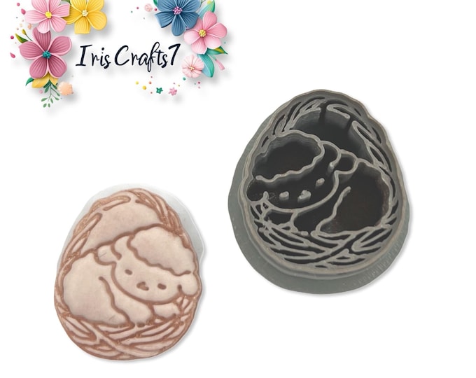 Sleeping Lamb Basket Polymer Clay Cutter Earring Jewelry Tool