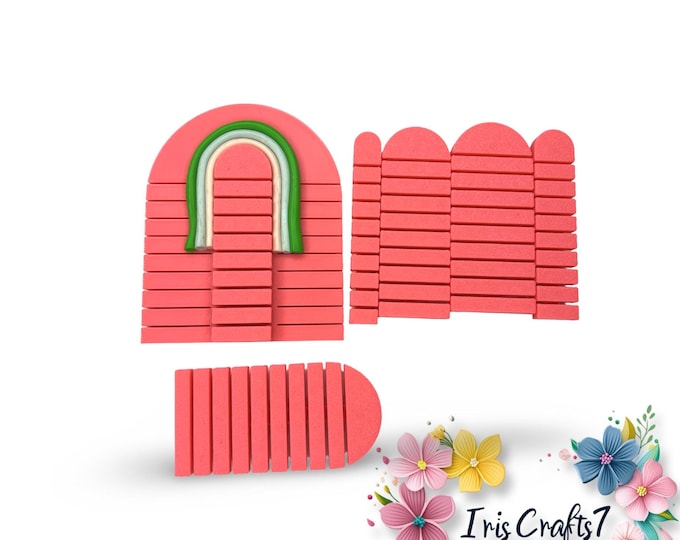 Rainbow Guide Tool for Polymer Clay - Handmade Earrings - Rainbow Shaper