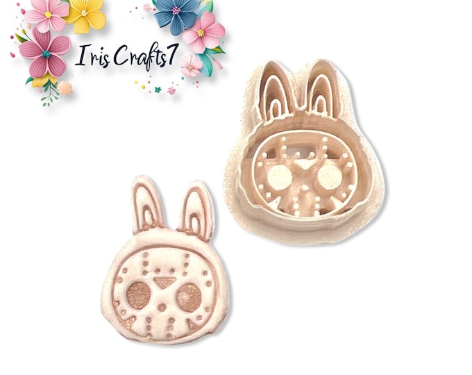 Cute Monster Hockey Mask Polymer Clay Cutter – Halloween Earring Tool – DIY Spooky Jewelry Making Supplies