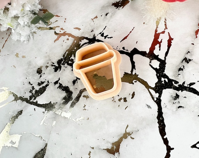 Coffee cup polymer clay cutter