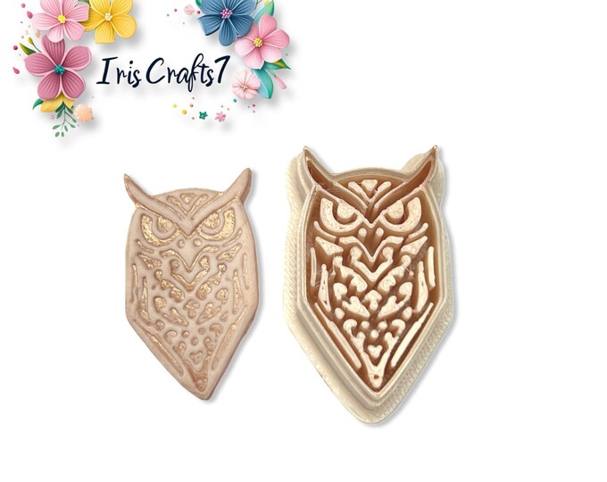 Owl no. 12 Polymer Clay Cutter for Handmade Earring Making, Craft Tools