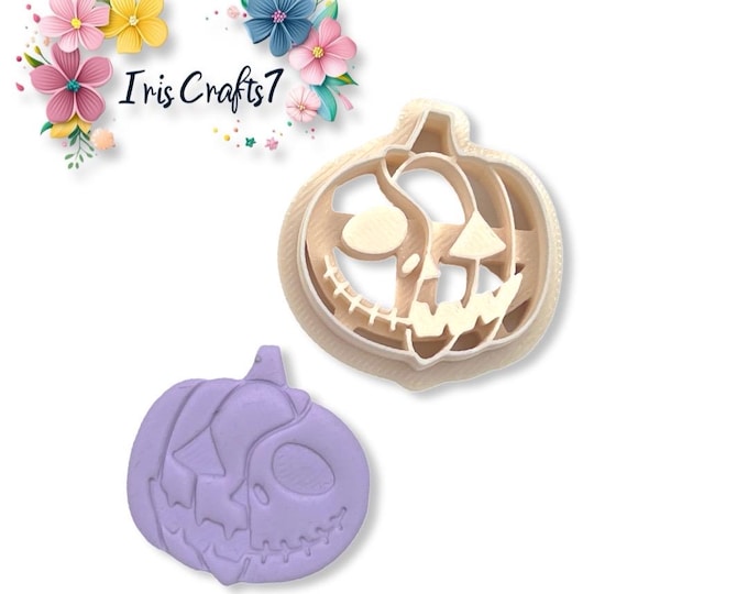 Pumpkin Jack Polymer Clay Cutter - Ceramic tools - Halloween Earrings Making