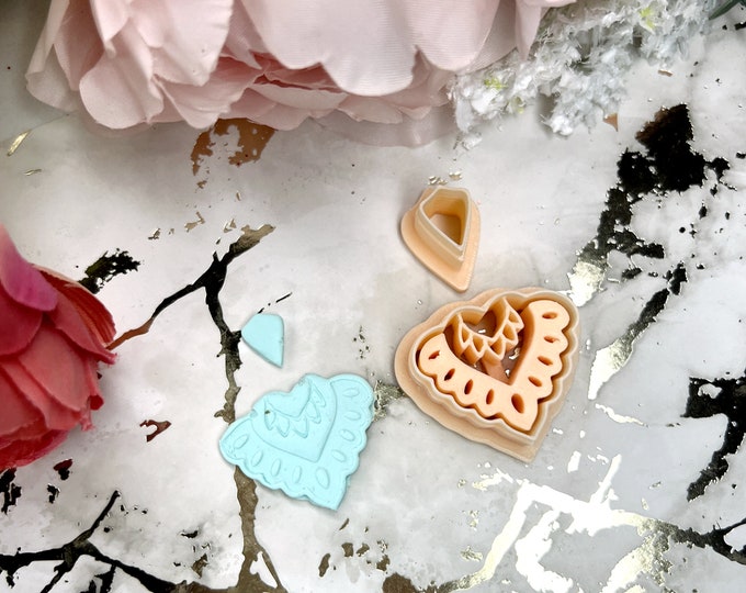 Clay cutters Valentine combo 4| Ceramic tools| Valentine Earrings| Gift for Her| Polymer clay cutters