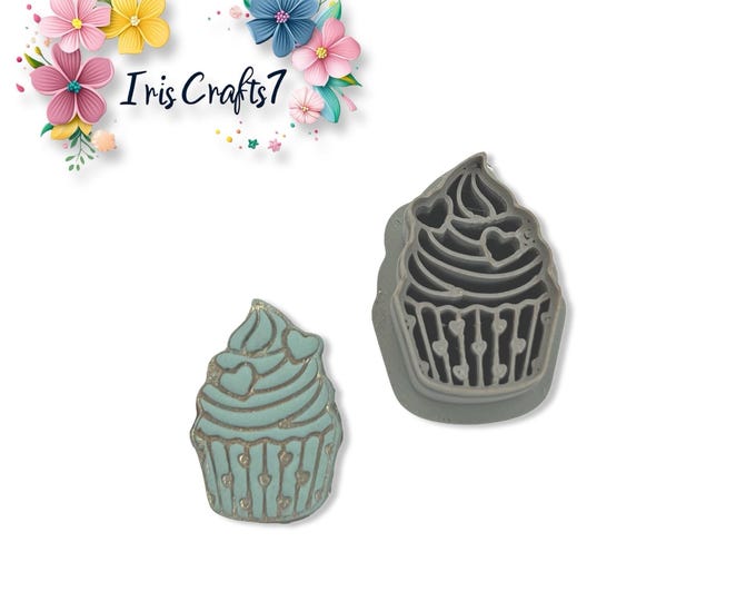 Valentine Cupcake 3 Polymer Clay Cutter Earring Tool