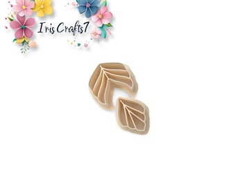 Leaf 2 Parts Polymer Clay Cutters - Earring Making - Ceramic Tools