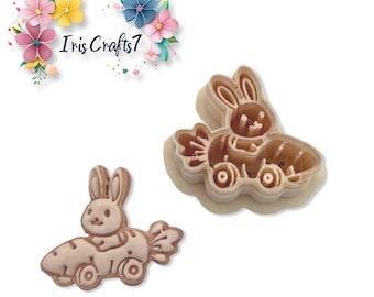 Bunny Carrot Car Polymer Clay Cutter Easter Earring Jewelry Tool