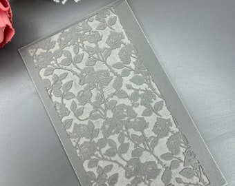 Polymer clay texture mat Roses 2_ Rubber texture mat_ Floral texture_ Clay tools_ Jewellery tools