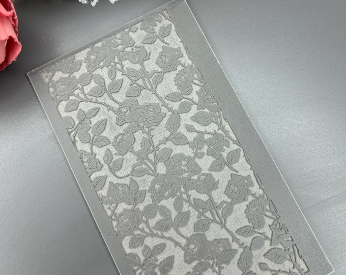 Polymer clay texture mat Roses 2_ Rubber texture mat_ Floral texture_ Clay tools_ Jewellery tools