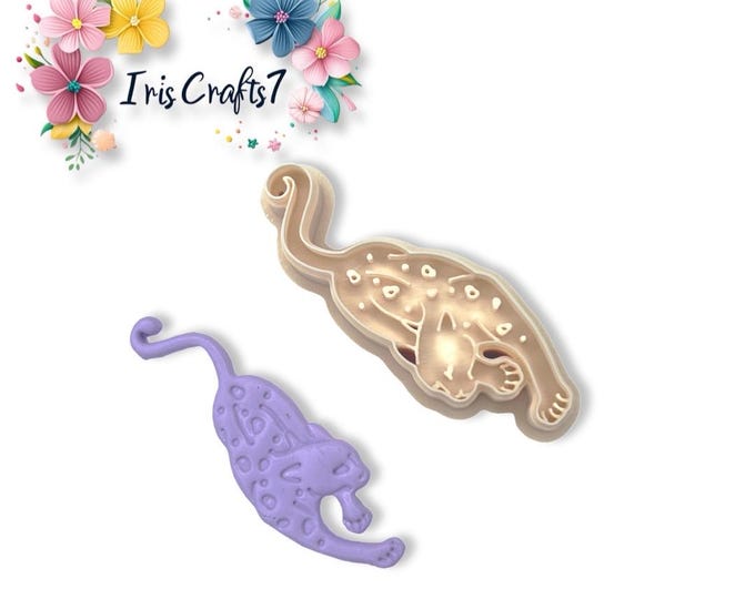 Cheetah Polymer Clay Cutter for Creating Unique Earrings