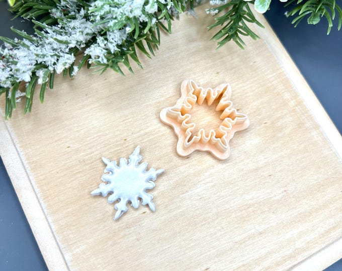 Snowflake 15 Polymer Clay Cutters - Handmade Earrings - Ceramic tools - Christmas Jewellery